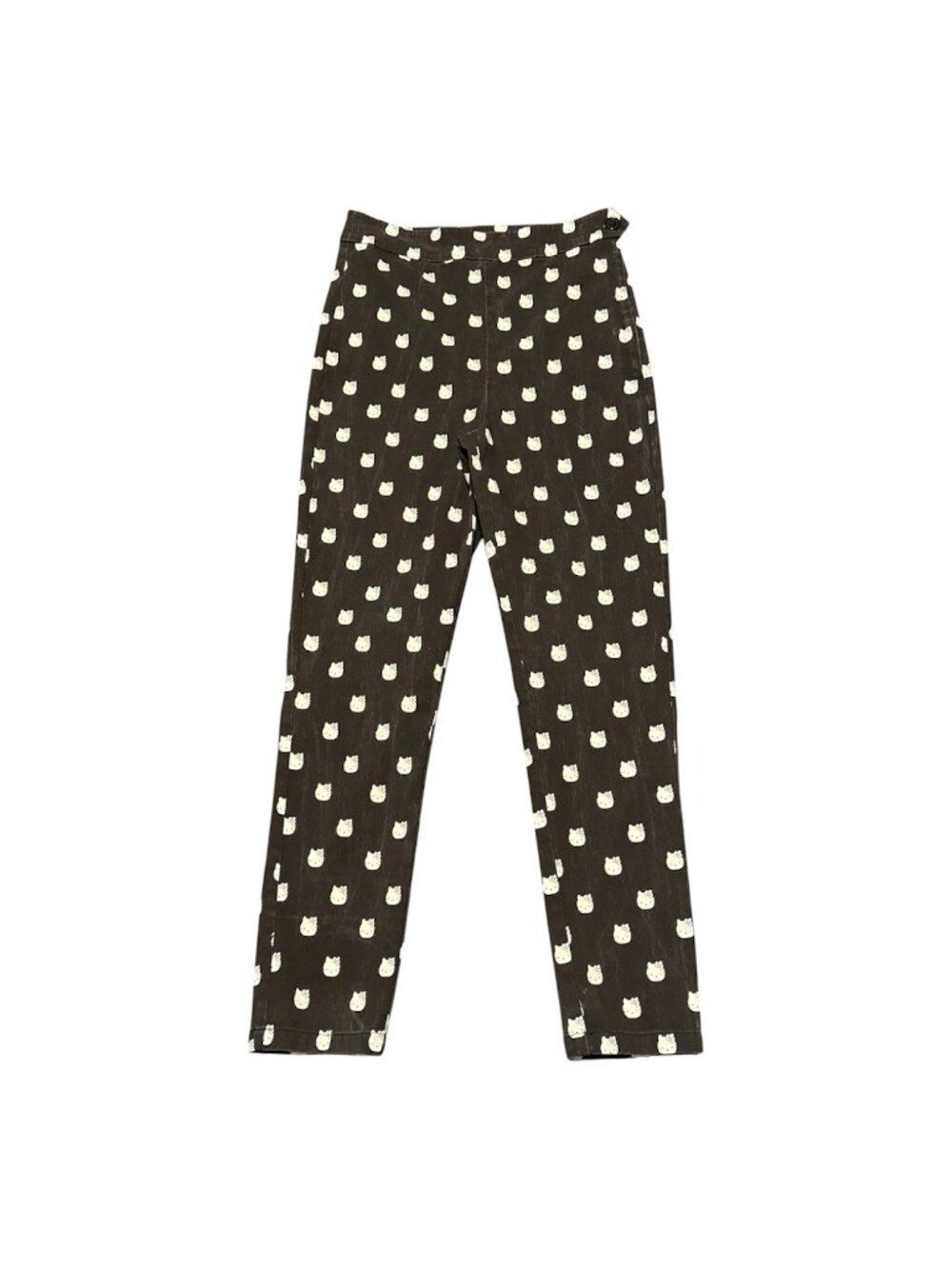 ModCloth for Hello Kitty Women's Pants Hello Kitty Head Pattern Sz M Check Desc